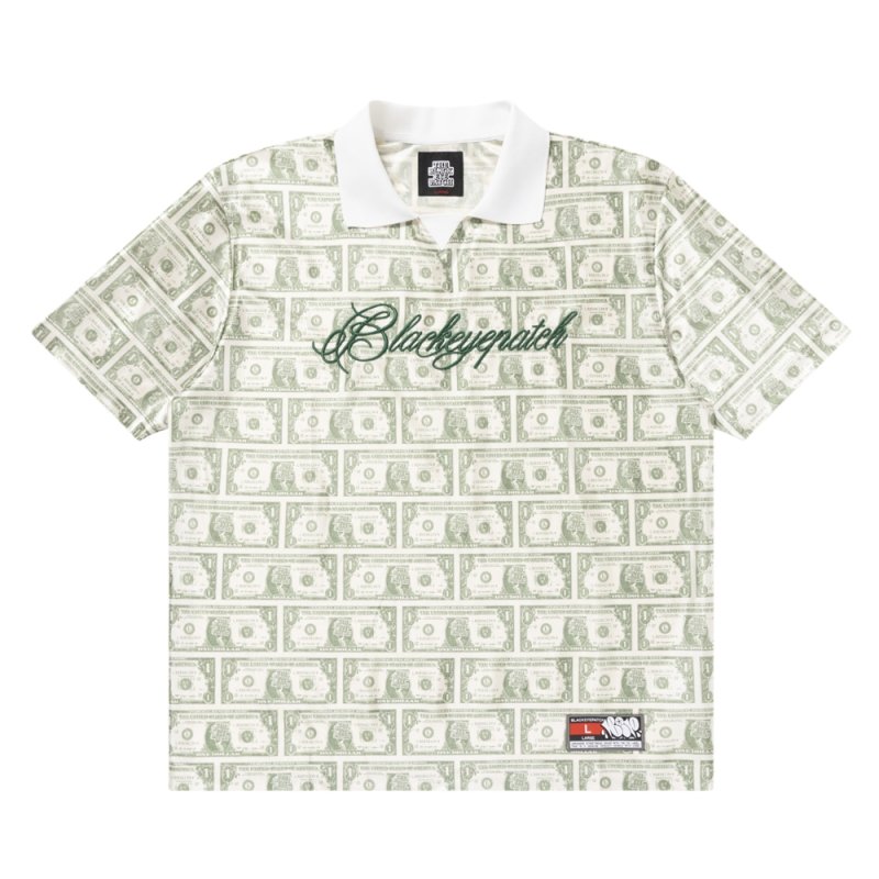 画像1: BlackEyePatch/DOLLAR BILL PATTERNED S/S GAMESHIRT（MULTI）