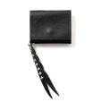 画像1: CALEE/PLANE LEATHER MULTI WALLET ＜STUDS CHARM＞（BLACK）［マルチウォレットwithスタッズチャーム-25春夏］ (1)