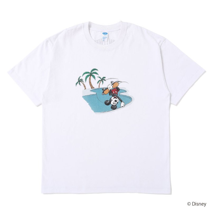 画像1: CHALLENGER/MICKEY MOUSE / HAND PLANT TEE（WHITE）［ハンドプラントT-25春夏］
