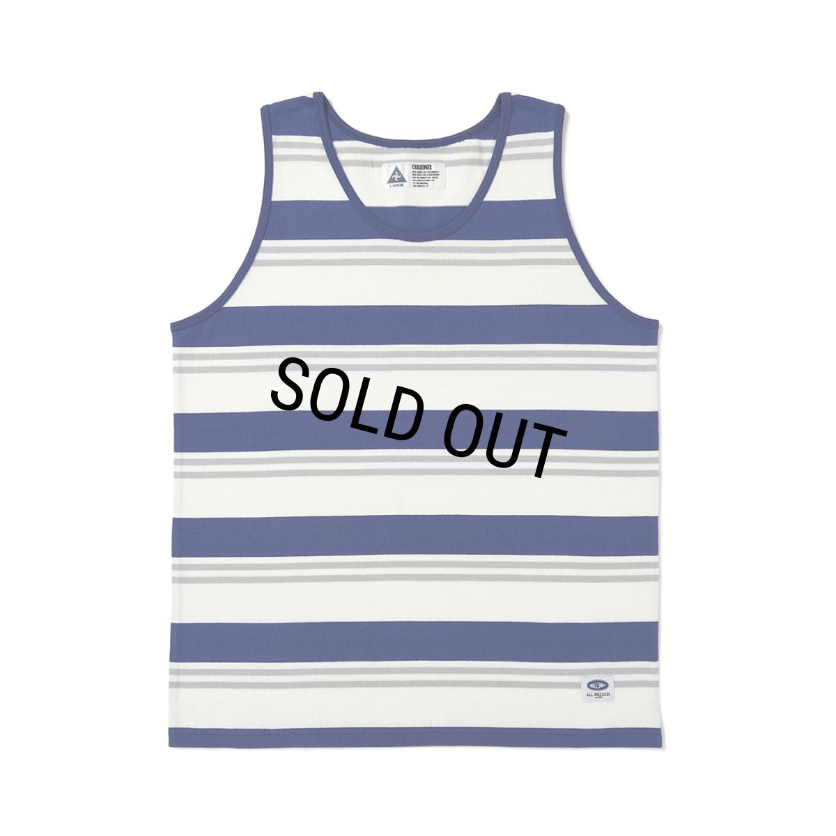 画像1: CHALLENGER/BORDER TANK TOP（BLUE/WHITE）［ボーダータンクトップ-25春夏］ (1)