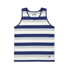 画像1: CHALLENGER/BORDER TANK TOP（BLUE/WHITE）［ボーダータンクトップ-25春夏］ (1)