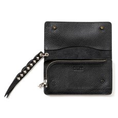 画像3: CALEE/PLANE LEATHER LONG WALLET ＜STUDS CHARM＞（BLACK）［ロングウォレットwithスタッズチャーム-25春夏］ (3)