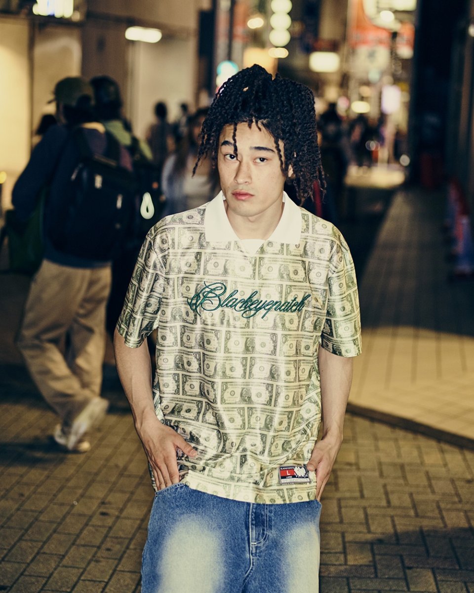 画像3: BlackEyePatch/DOLLAR BILL PATTERNED S/S GAMESHIRT（MULTI） (3)