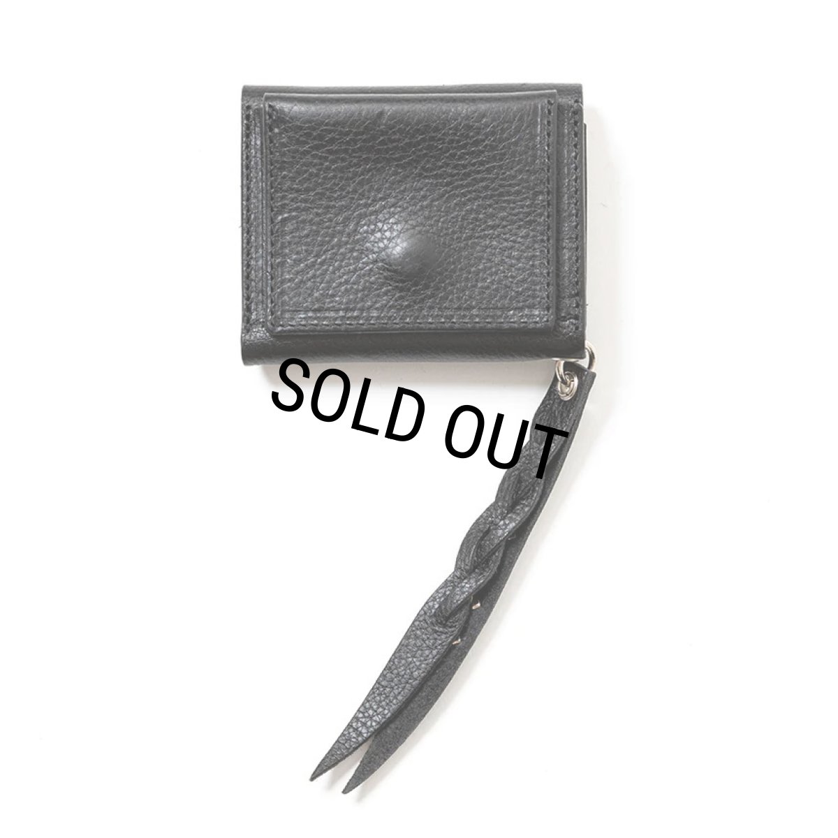 画像2: CALEE/PLANE LEATHER MULTI WALLET ＜STUDS CHARM＞（BLACK）［プレーンレザーマルチウォレットwithスタッズチャーム-25春夏］ (2)