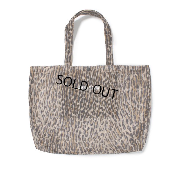 画像1: WACKO MARIA/SPEAK EASY / LEOPARD MESH TOTE BAG（BEIGE）［レオパードメッシュトートバッグ-25春夏］