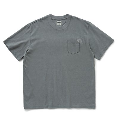 画像1: RATS/CIRCLE POCKET TEE BACK PRINT（GRAY）［プリントポケT-25春夏］