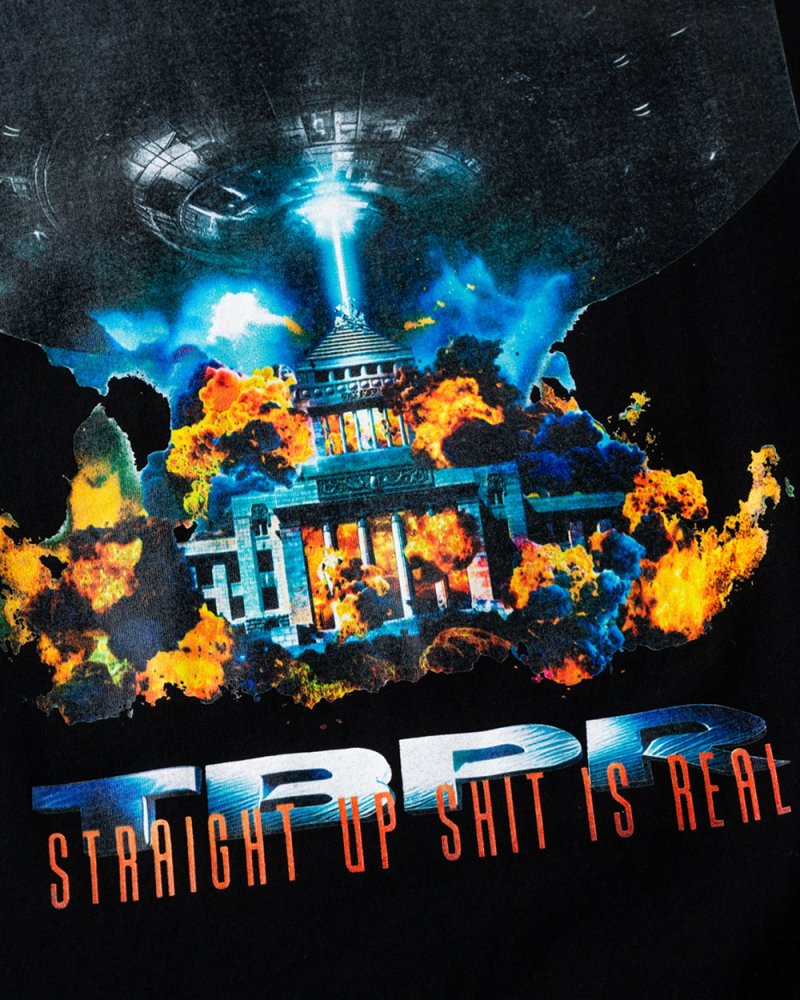 画像2: TIGHTBOOTH/INDEPENDENCE S/S T-SHIRT（Black）［プリントT-25夏］