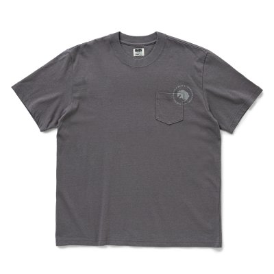 画像1: RATS/CIRCLE POCKET TEE BACK PRINT（CHARCOAL）［プリントポケT-25春夏］
