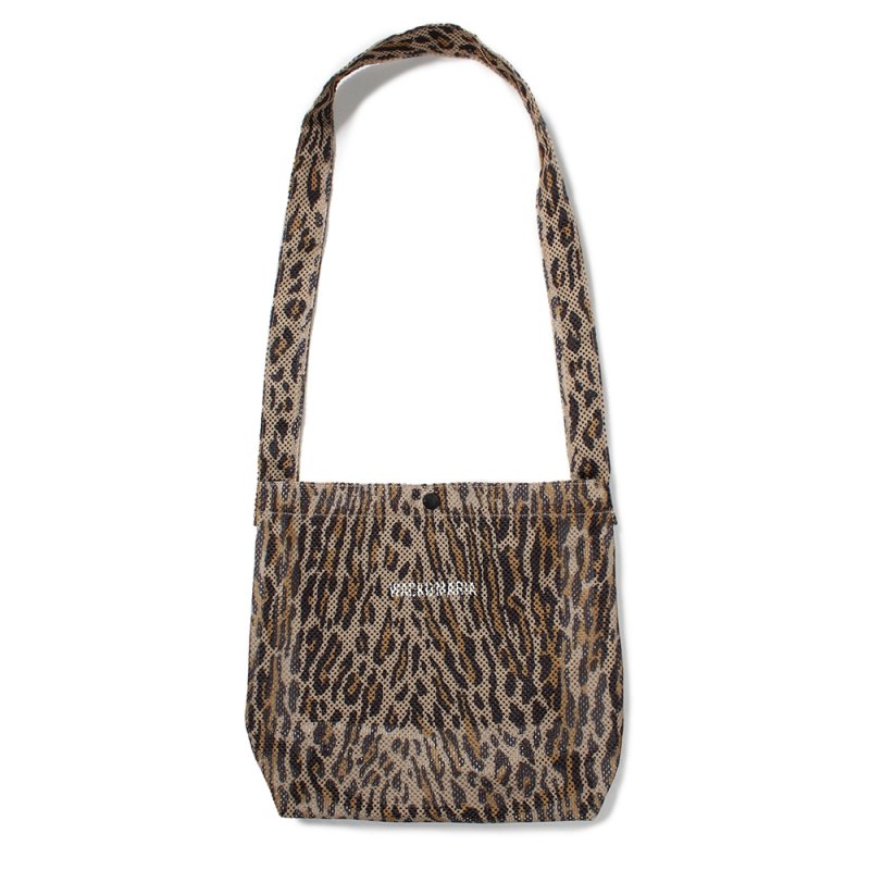 画像1: WACKO MARIA/SPEAK EASY / LEOPARD MESH SHOULDER BAG（BEIGE）［レオパードメッシュショルダーバッグ-25春夏］