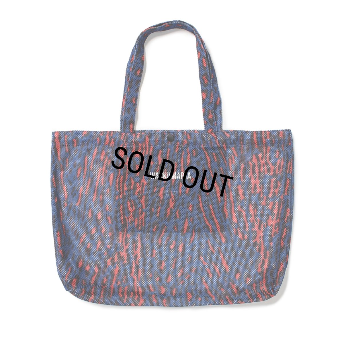 画像1: WACKO MARIA/SPEAK EASY / LEOPARD MESH TOTE BAG（BLUE）［レオパードメッシュトートバッグ-25春夏］ (1)