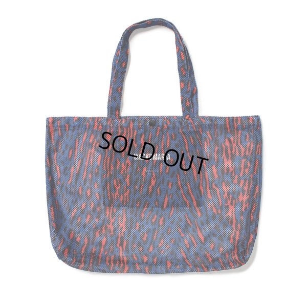 画像1: WACKO MARIA/SPEAK EASY / LEOPARD MESH TOTE BAG（BLUE）［レオパードメッシュトートバッグ-25春夏］