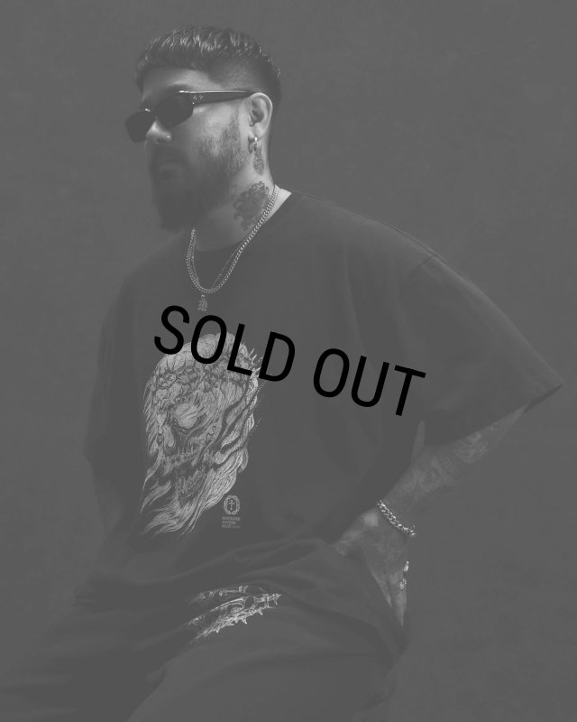 ANTIDOTE BUYERS CLUB/Fade Wash S/S Tee（Skull Jesus）（Black） - JONAS