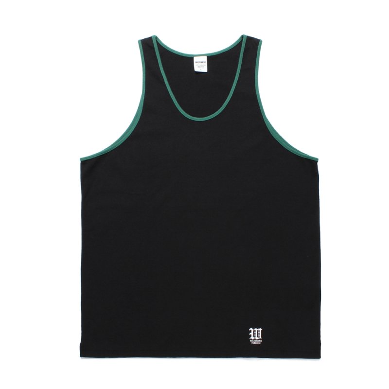 画像1: WACKO MARIA/WASHED HEAVY WEIGHT RINGER TANK TOP（BLACK）［リンガータンクトップ-25春夏］