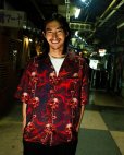 画像2: WACKO MARIA/56 TATTOO STUDIO / HAWAIIAN SHIRT（NAVY）［ハワイアンシャツ-25春夏］ (2)