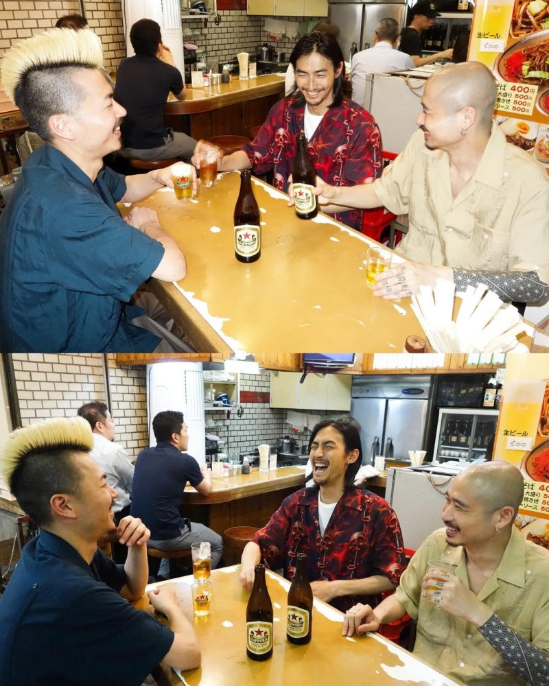 画像3: WACKO MARIA/56 TATTOO STUDIO / HAWAIIAN SHIRT（NAVY）［ハワイアンシャツ-25春夏］