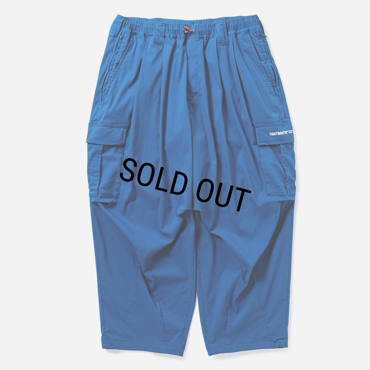 画像1: TIGHTBOOTH/SEERSUCKER CARGO BALLOON PANTS（Blue）［シアサッカーカーゴバルーンパンツ-25夏］ (1)