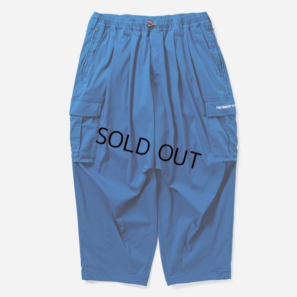 画像1: TIGHTBOOTH/SEERSUCKER CARGO BALLOON PANTS（Blue）［シアサッカーカーゴバルーンパンツ-25夏］