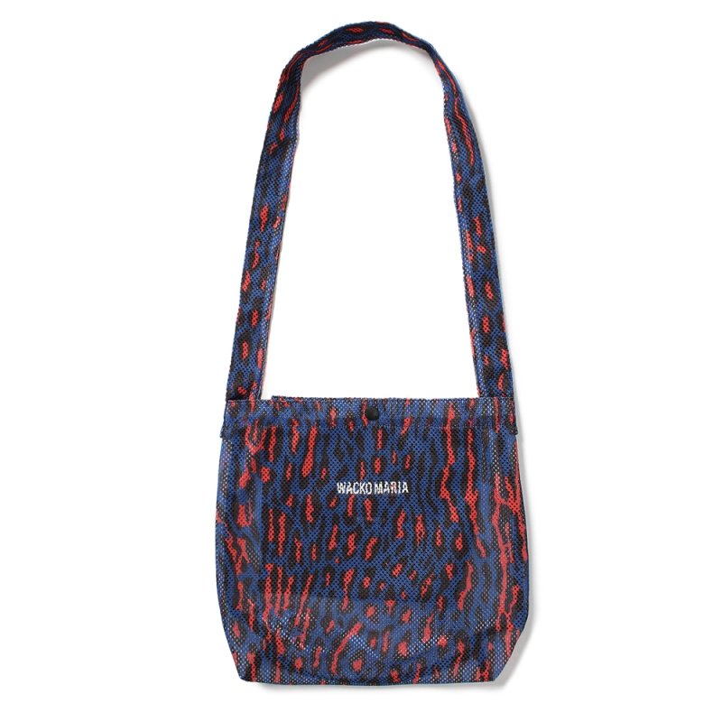 画像1: WACKO MARIA/SPEAK EASY / LEOPARD MESH SHOULDER BAG（BLUE）［レオパードメッシュショルダーバッグ-25春夏］