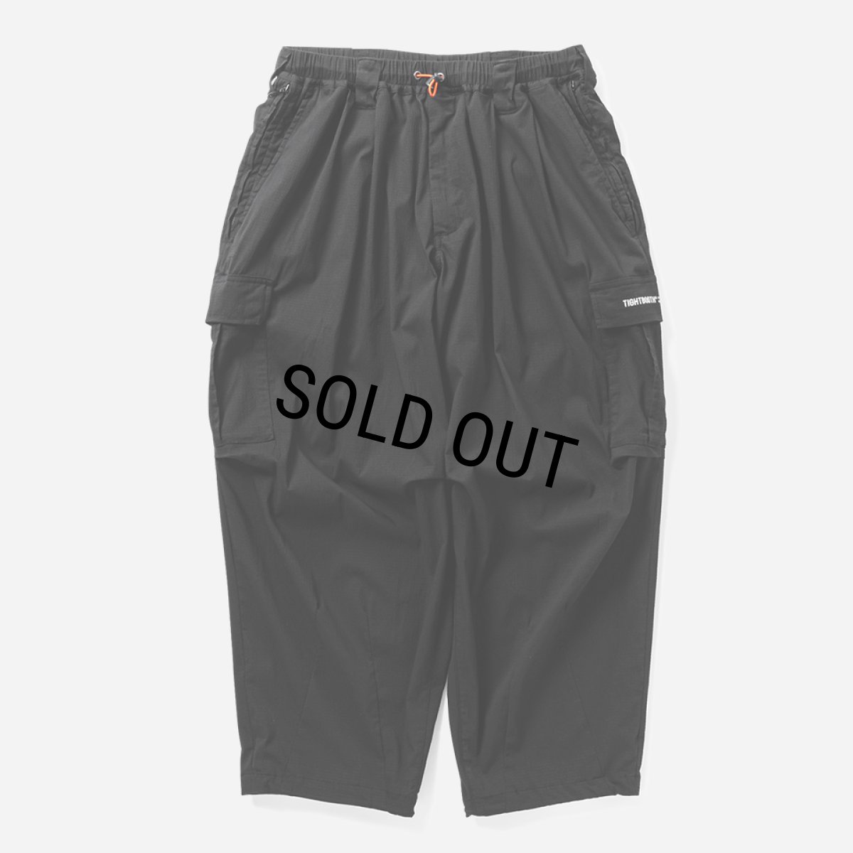 画像1: TIGHTBOOTH/SEERSUCKER CARGO BALLOON PANTS（Black）［シアサッカーカーゴバルーンパンツ-25夏］ (1)