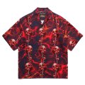 WACKO MARIA/56 TATTOO STUDIO / HAWAIIAN SHIRT（NAVY）［ハワイアンシャツ-25春夏］