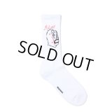 WACKO MARIA/MASK JACQUARD SOCKS（WHITE）［マスクジャガードソックス-25春夏］