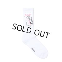 WACKO MARIA/MASK JACQUARD SOCKS（WHITE）［マスクジャガードソックス-25春夏］
