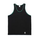 WACKO MARIA/WASHED HEAVY WEIGHT RINGER TANK TOP（BLACK）［リンガータンクトップ-25春夏］