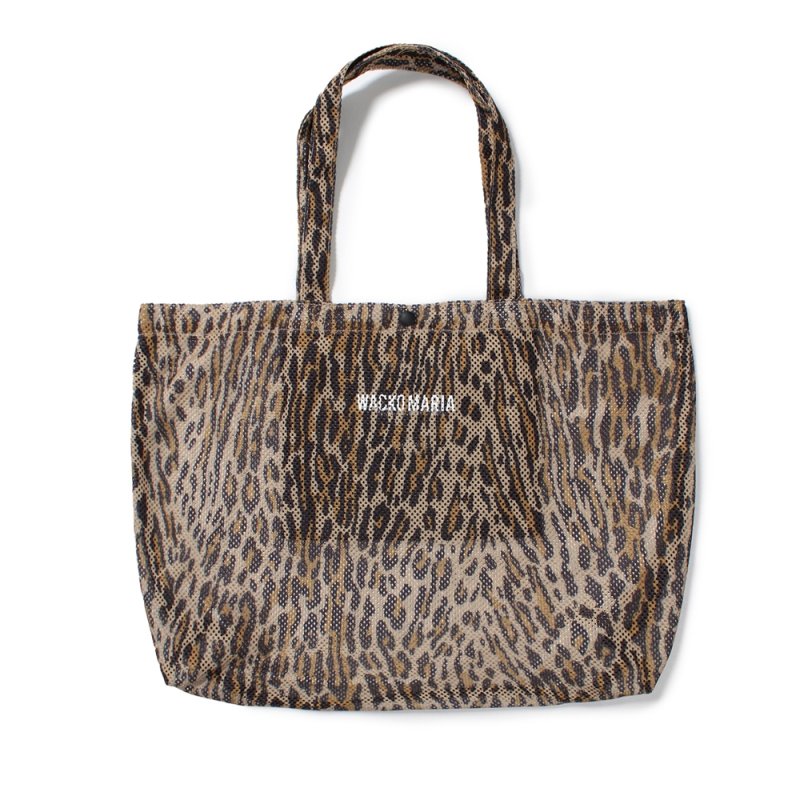 画像1: WACKO MARIA/SPEAK EASY / LEOPARD MESH TOTE BAG（BEIGE）［レオパードメッシュトートバッグ-25春夏］