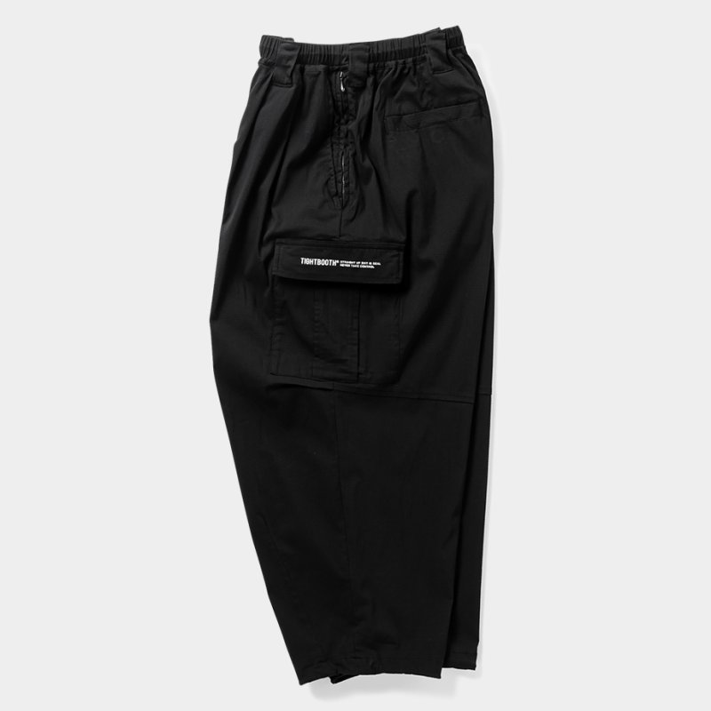 画像2: TIGHTBOOTH/SEERSUCKER CARGO BALLOON PANTS（Black）［シアサッカーカーゴバルーンパンツ-25夏］