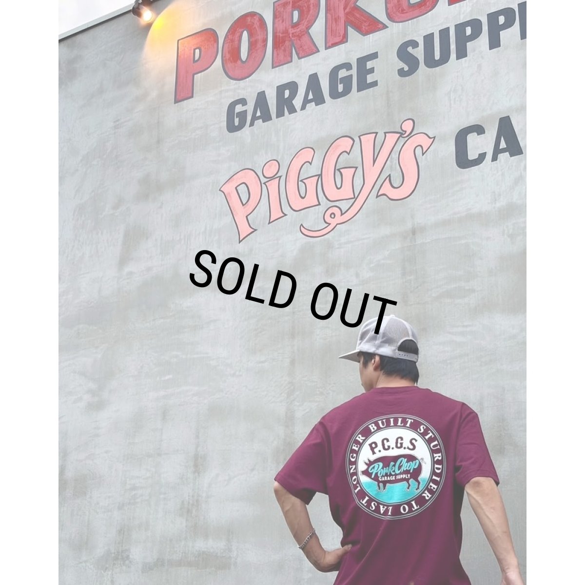 画像5: PORKCHOP/CIRCLE PORK TEE（BURGUNDY）［サークルポークT-25春夏］ (5)