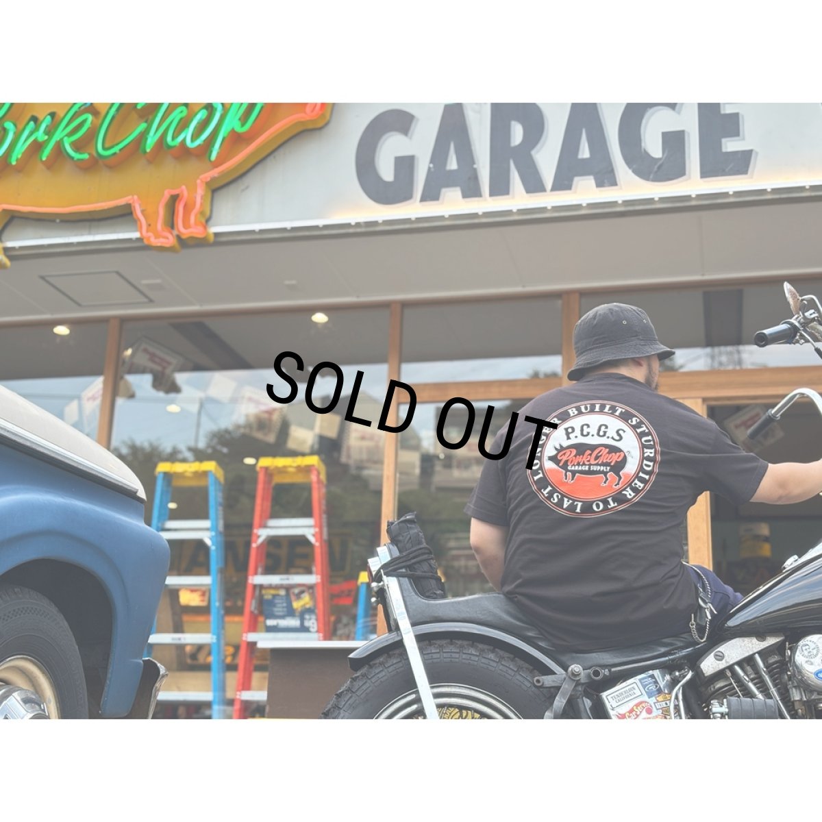 画像4: PORKCHOP/CIRCLE PORK TEE（BLACK）［サークルポークT-25春夏］ (4)