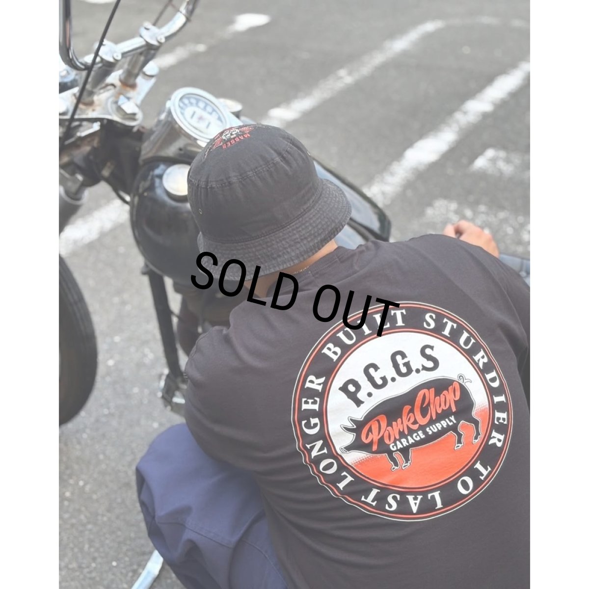 画像5: PORKCHOP/CIRCLE PORK TEE（BLACK）［サークルポークT-25春夏］ (5)