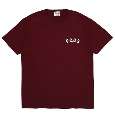 画像1: PORKCHOP/CIRCLE PORK TEE（BURGUNDY）［サークルポークT-25春夏］