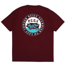 画像1: PORKCHOP/CIRCLE PORK TEE（BURGUNDY）［サークルポークT-25春夏］ (1)