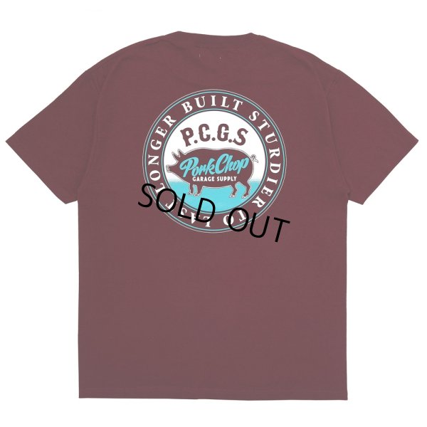 画像1: PORKCHOP/CIRCLE PORK TEE（BURGUNDY）［サークルポークT-25春夏］