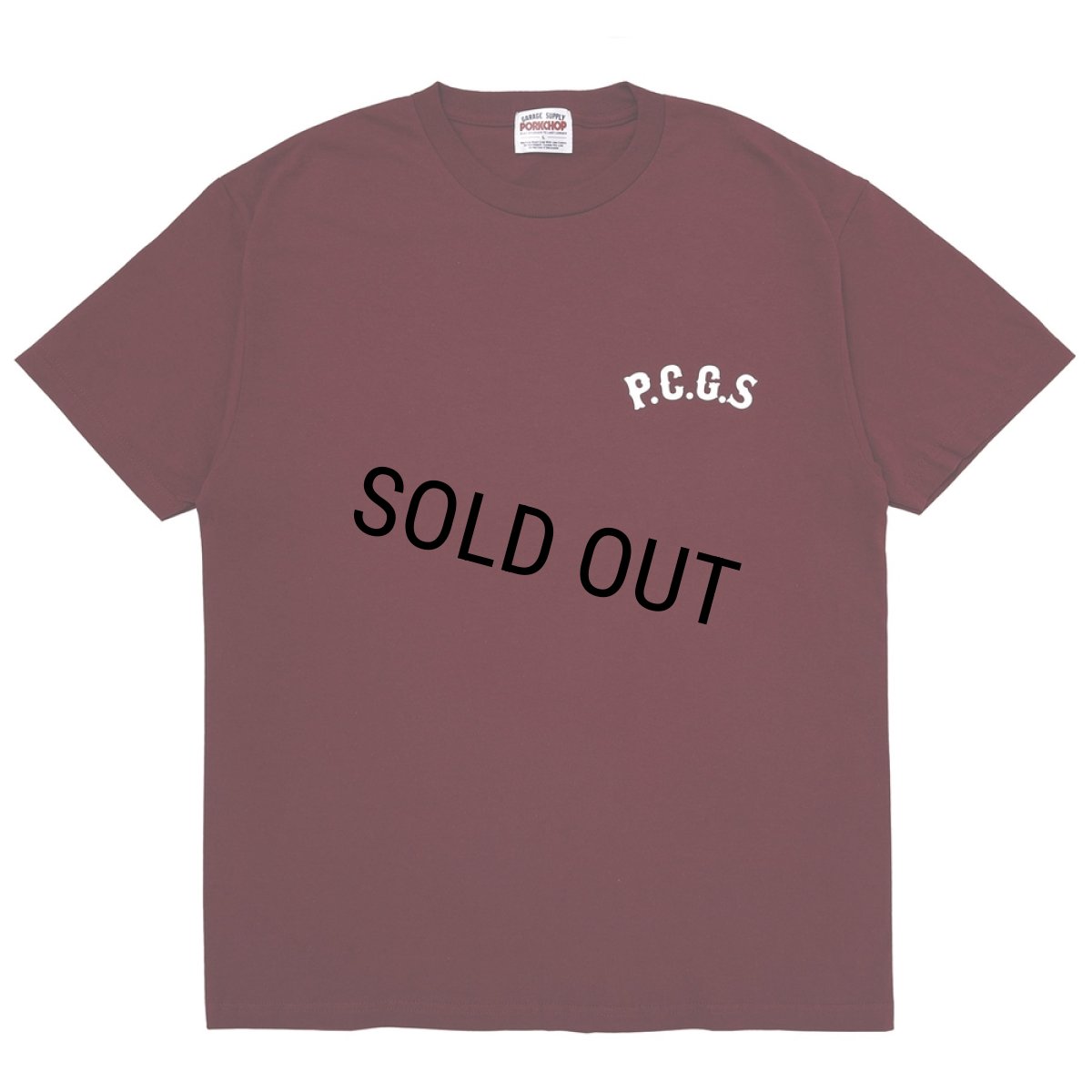 画像2: PORKCHOP/CIRCLE PORK TEE（BURGUNDY）［サークルポークT-25春夏］ (2)