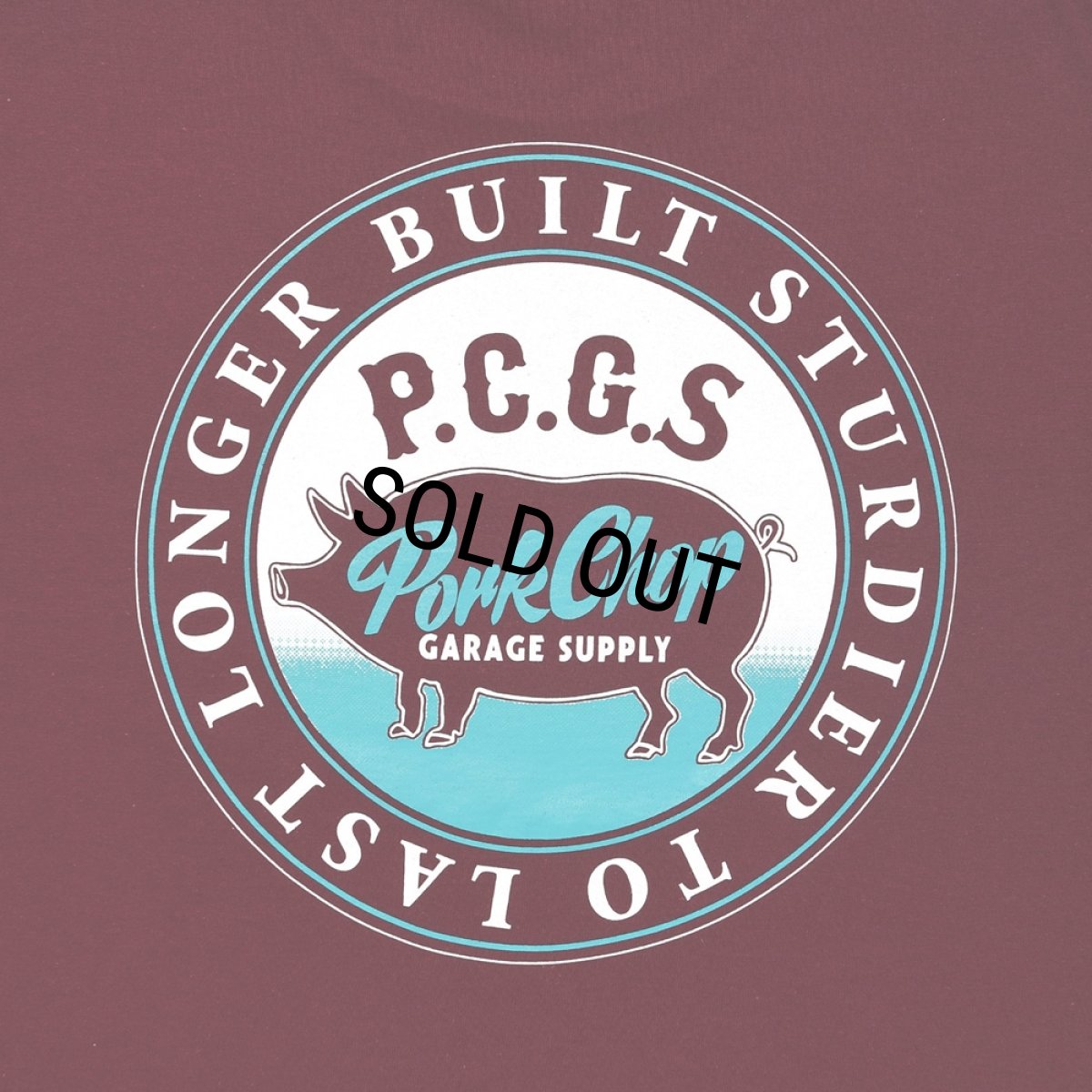 画像4: PORKCHOP/CIRCLE PORK TEE（BURGUNDY）［サークルポークT-25春夏］ (4)