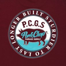 画像4: PORKCHOP/CIRCLE PORK TEE（BURGUNDY）［サークルポークT-25春夏］ (4)
