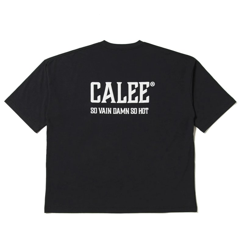 画像2: CALEE/× SHELTECH CALEE NATIONAL LOGO WIDE TEE（BLACK）［ワイドT-25春夏］