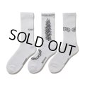 ANTIDOTE BUYERS CLUB/3 Pack Socks（White）