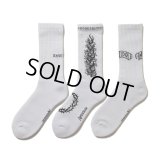 ANTIDOTE BUYERS CLUB/3 Pack Socks（White）