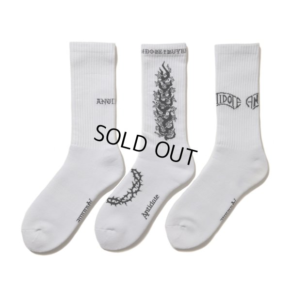画像1: ANTIDOTE BUYERS CLUB/3 Pack Socks（White）