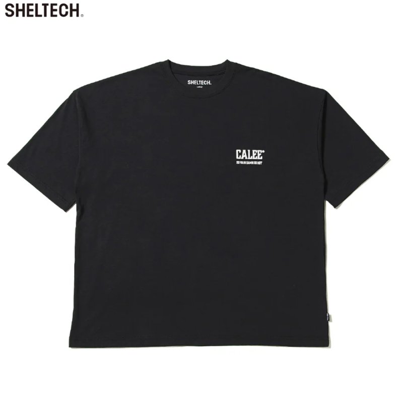 画像1: CALEE/× SHELTECH CALEE NATIONAL LOGO WIDE TEE（BLACK）［ワイドT-25春夏］