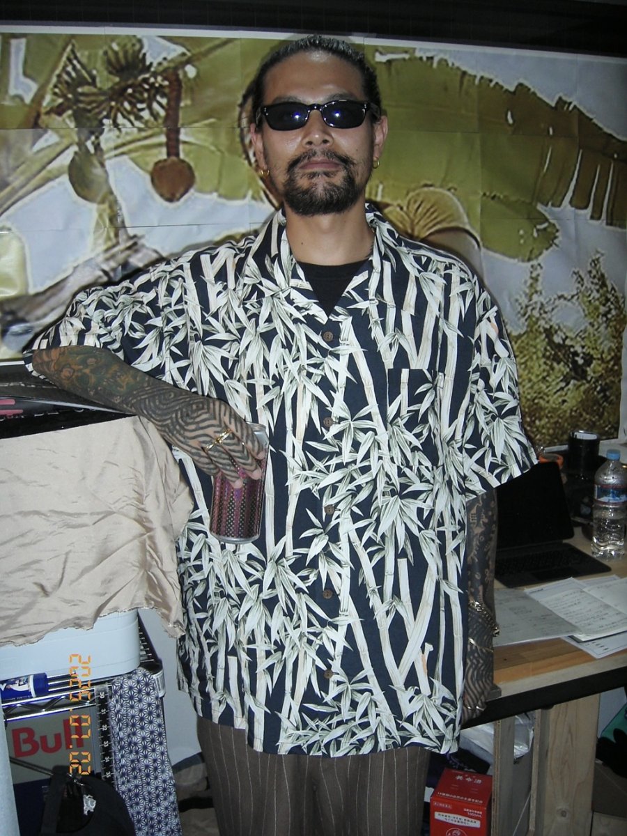 画像2: 【30％OFF】exodus/BIG BAMBOO HAWAIIAN SHIRT（BLACK）［ビッグバンブーハワイアンシャツ-25春夏］ (2)