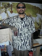 画像2: exodus/BIG BAMBOO HAWAIIAN SHIRT（BLACK）［ビッグバンブーハワイアンシャツ-25春夏］ (2)