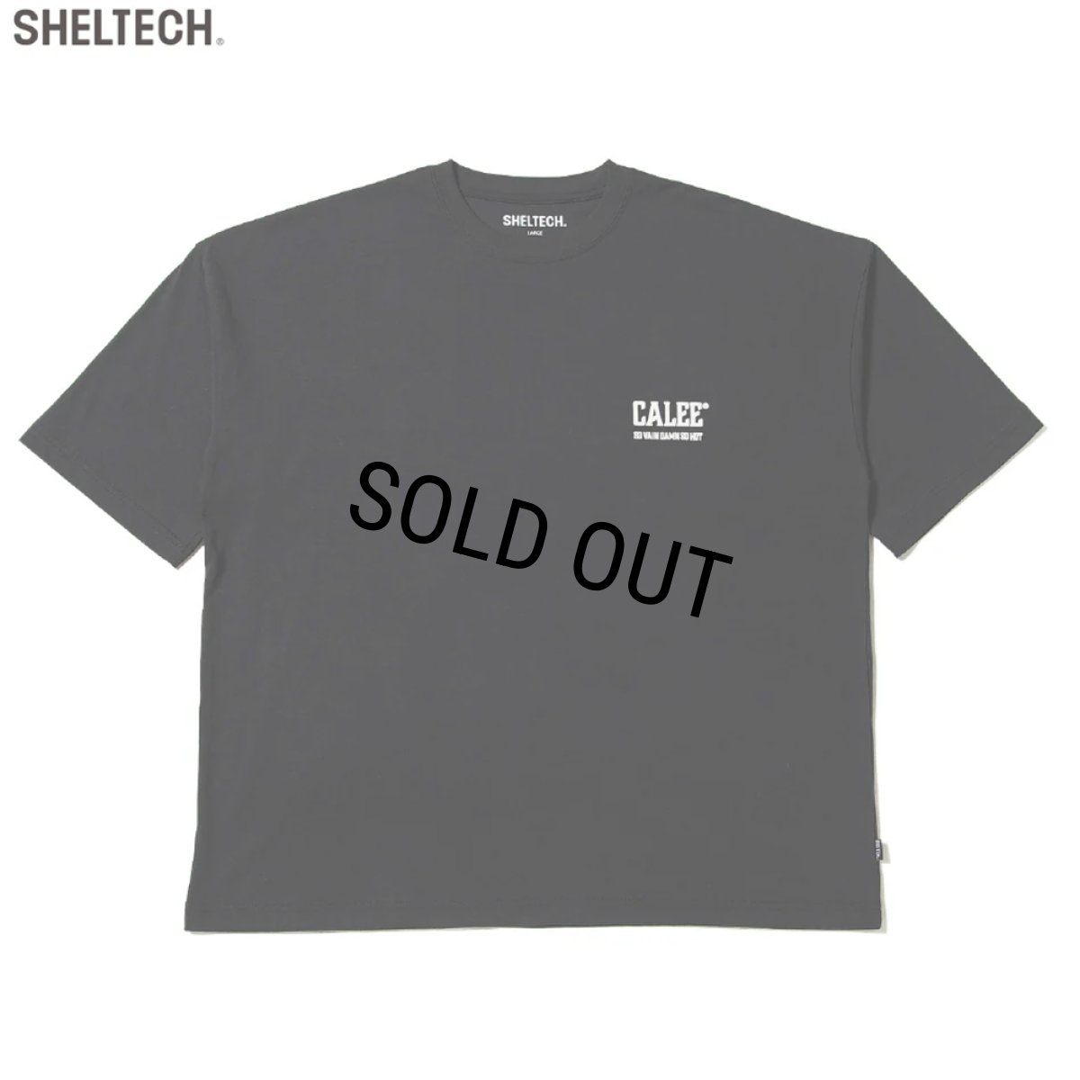 画像1: CALEE/× SHELTECH CALEE NATIONAL LOGO WIDE TEE（BLACK）［ワイドT-25春夏］ (1)