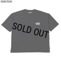 CALEE/× SHELTECH CALEE NATIONAL LOGO WIDE TEE（BLACK）［ワイドT-25春夏］