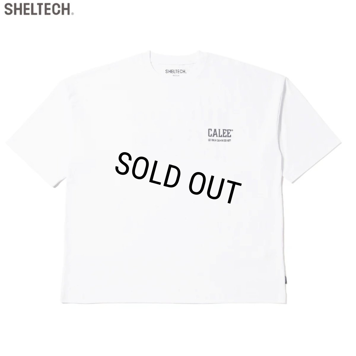画像1: CALEE/× SHELTECH CALEE NATIONAL LOGO WIDE TEE（WHITE）［ワイドT-25春夏］ (1)