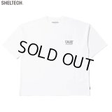 CALEE/× SHELTECH CALEE NATIONAL LOGO WIDE TEE（WHITE）［ワイドT-25春夏］