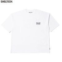 CALEE/× SHELTECH CALEE NATIONAL LOGO WIDE TEE（WHITE）［ワイドT-25春夏］